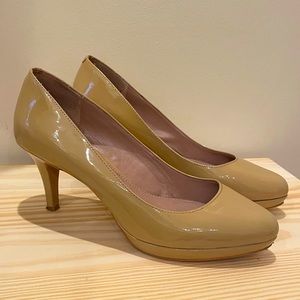 Vince Camuto Nude Patent Pump Heels